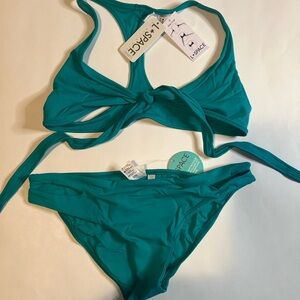 Brand new, with tags L*Space Estella bikini set in peacock